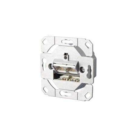 Metz Connect Netzwerkdose 130C381200-I, CAT 6A, 2 port 8/8(8)-Anschlüsse, ohne Abdeckung