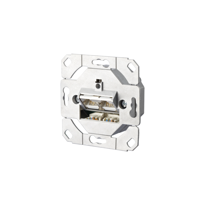 Metz Connect Netzwerkdose 130C381200-I, CAT 6A, 2 port 8/8(8)-Anschlüsse, ohne Abdeckung