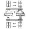 Metz Connect Netzwerkdose 130C381200-I, CAT 6A, 2 port 8/8(8)-Anschlüsse, ohne Abdeckung