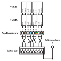 Metz Connect Netzwerkdose 130C371200-I E-DAT Cat.6A, 1Port UP0 Anschlüsse, Unterputz, reinweiß