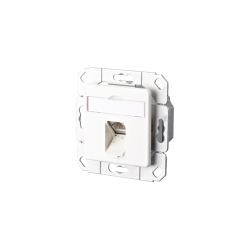 Metz Connect Netzwerkdose 130C371200-I E-DAT Cat.6A, 1Port UP0 Anschlüsse, Unterputz, reinweiß