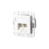 Metz Connect Netzwerkdose 130C381102I, CAT 6A, 2 port 8/8(8)-Anschlüsse, Unterputz, reinweiß