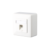 Metz Connect Netzwerkdose 130C370002I E-DAT Cat.6A, 1Port UP0 Anschlüsse, Aufputz, reinweiß