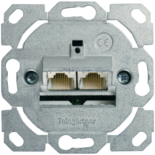 Telegärtner Netzwerkdose 100022956, CAT 6A, 2 port 8/8(8)-Anschlüsse, ohne Abdeckung