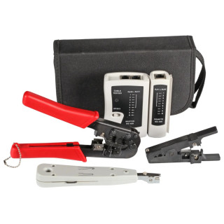 EFB 39919.1V2 Werkzeugset Netzwerktechnik 4-teilig mit Tasche