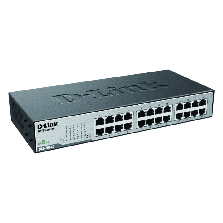 D-Link DES-1024D/E Switch 24x 10/100Mbit/s, 24-Port, Layer2 Fast Ethernet, 19"