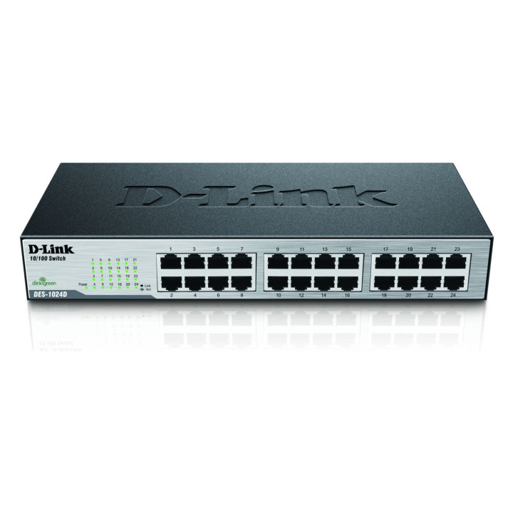 D-Link DES-1024D/E Switch 24x 10/100Mbit/s, 24-Port, Layer2 Fast Ethernet, 19"