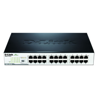 D-Link DGS-1024D/E 24-Port, 24x10/100/1000Mbit Gigabit Switch, Layer2, mit 19" Montage-Kit
