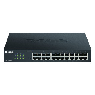 D-Link DGS-1100-24V2/E, 24-Port, 24x10/100/1000Mbit Gigabit Switch, Layer2 Smart, mit 19" Montage-Kit