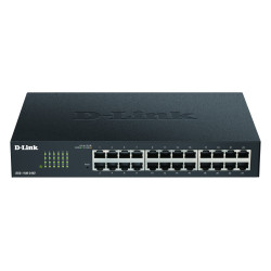 D-Link DGS-1100-24V2/E, 24-Port, 24x10/100/1000Mbit Gigabit Switch, Layer2 Smart, mit 19" Montage-Kit