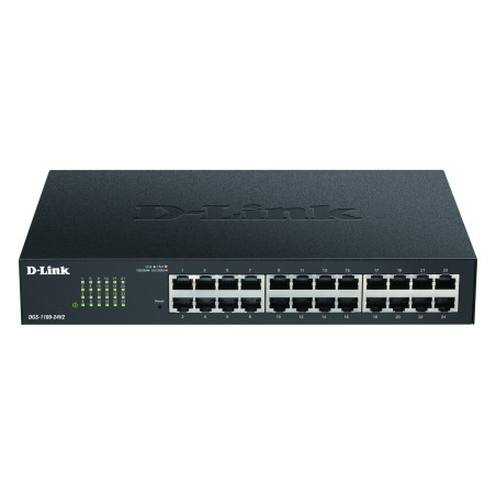D-Link DGS-1100-24V2/E, 24-Port, 24x10/100/1000Mbit Gigabit Switch, Layer2 Smart, mit 19" Montage-Kit