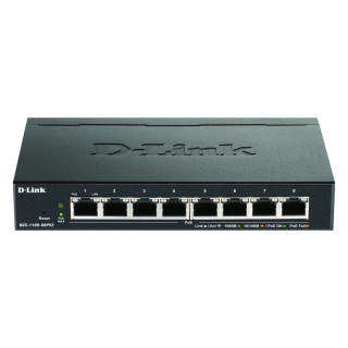D-Link DGS-1100-08PV2/E, 8-Port, 8-Port, 8x10/100/1000Mbit, Gigabit Ethernet Switch POE, Layer 2