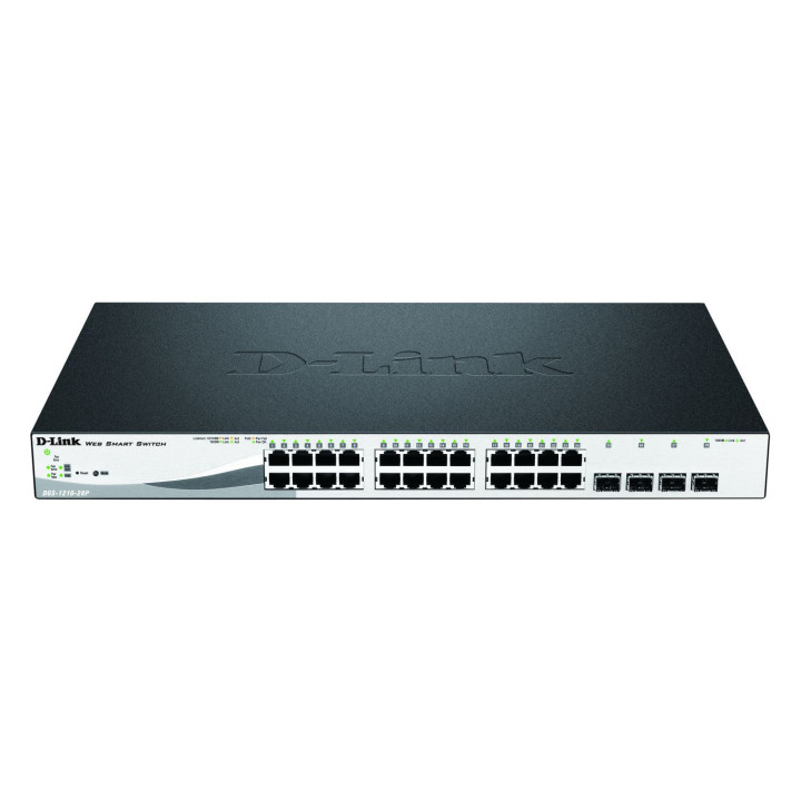 D-Link DGS-1210-28P/E, 28-Port, 28x10/100/1000Mbit, Gigabit Ethernet Switch POE Smart, Layer 2