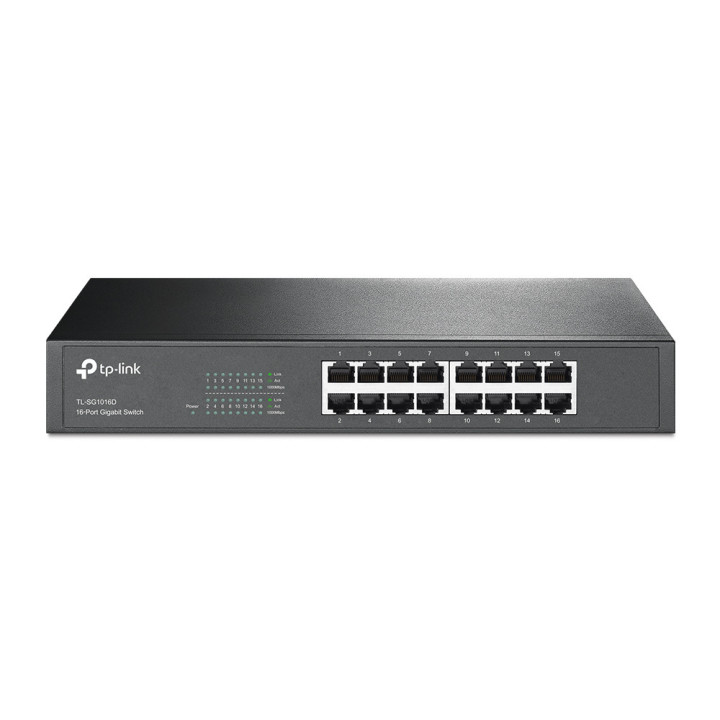 TP-LINK TL-SG1016D Netzwerk Switch, 16 Port, 1 GBit/s, 19 "