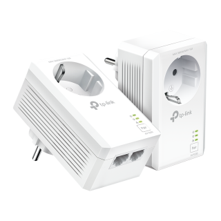 TP-LINK TL-PA7027P Starter-Kit Powerlan-Adapter, 2-Port Duo Set, 1000MBit/s