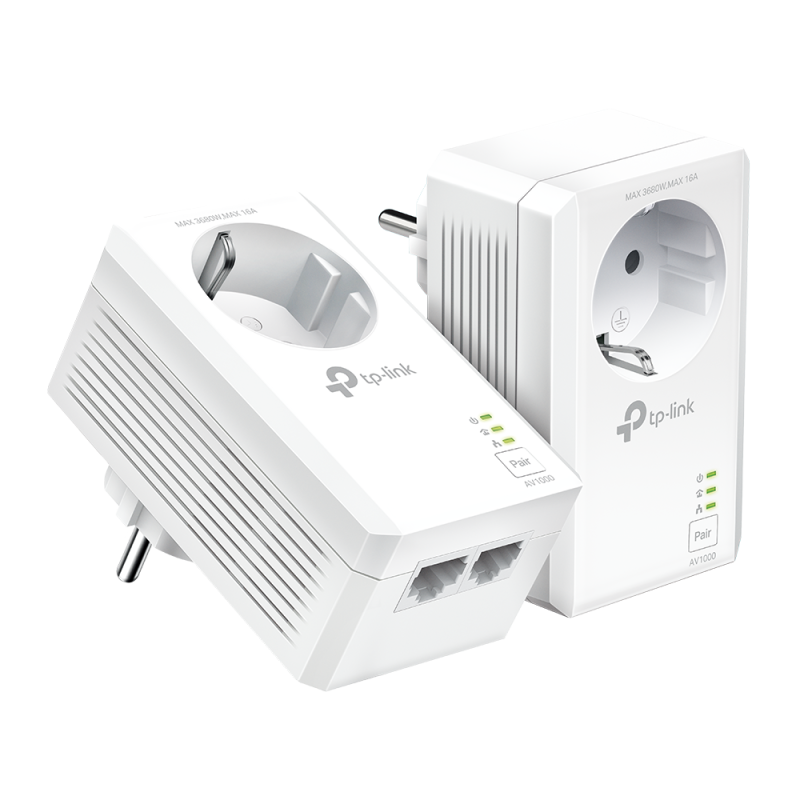 TP-LINK TL-PA7027P Starter-Kit Powerlan-Adapter, 2-Port Duo Set, 1000MBit/s