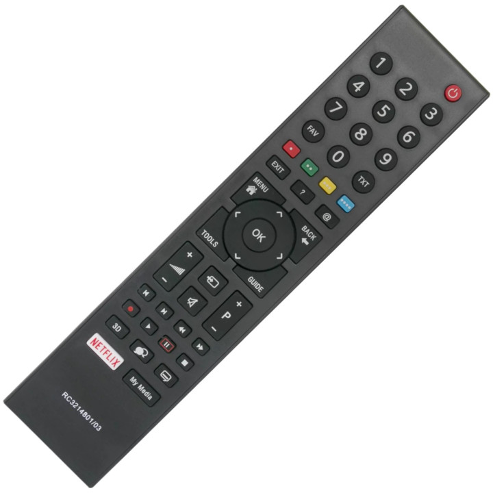 Ersatzfernbedienung für Grundig TS1 Netflix, TS1187R-6, XPS18700