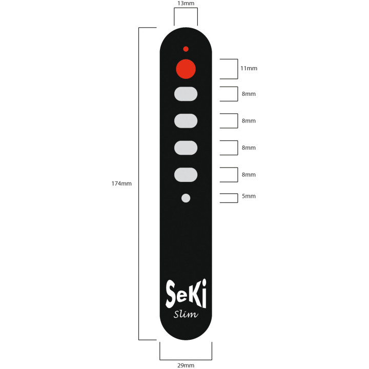 Seki Slim, lernfähige Universalfernbedienung, blau