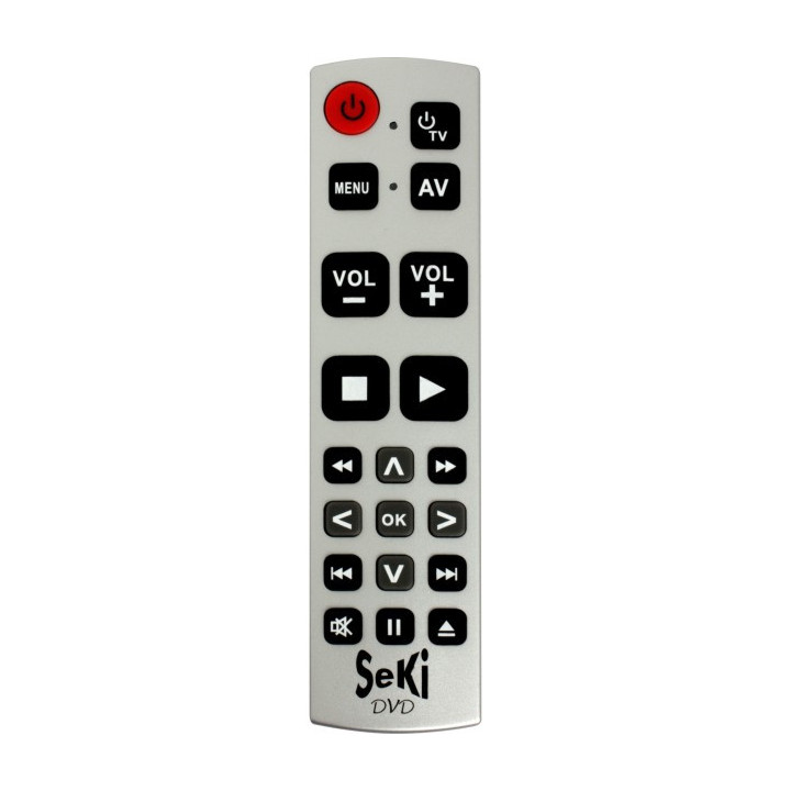 SeKi DVD, lernbare Universalfernbedienung, silber