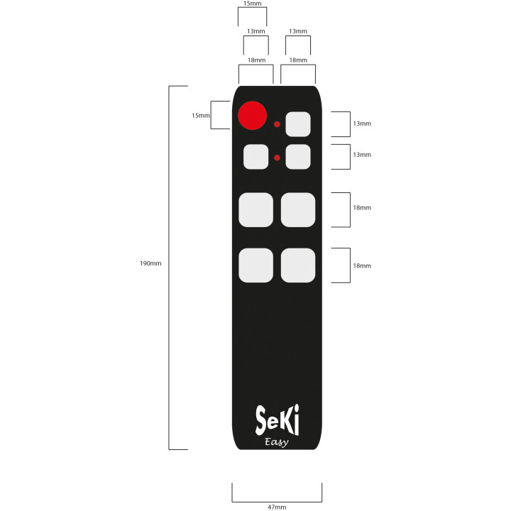 SeKi Easy, lernfähige Universalfernbedienung, schwarz