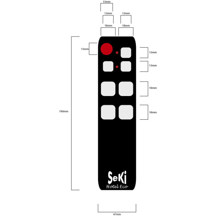 SeKi Hotel Eco, lernbare Universalfernbedienung, schwarz