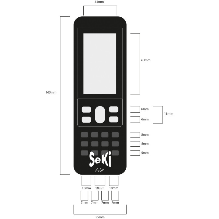 SeKi Air, vorprogrammierte Universalfernbedienung für Klimanlagen