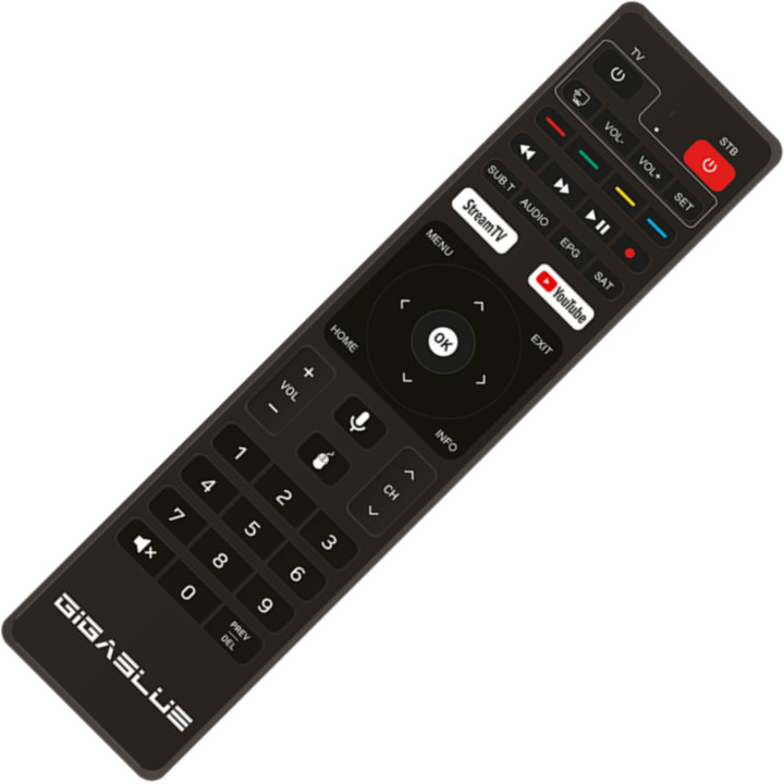 Originalfernbedienung für GigaBlue X1 Plus 4K, Android Bluetooth RCU/FB