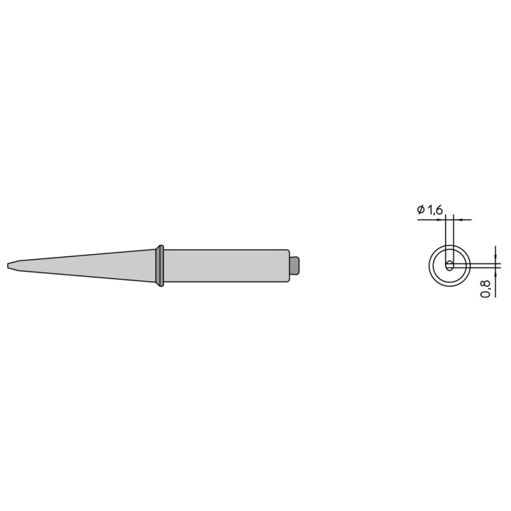 Weller CT5-A7 Lötspitze, Meißelform 370°C, 1,6 x 0,8 mm