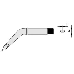 Weller CT6-DX8 Lötspitze, Meißelform gebogen 425°C, 5 mm