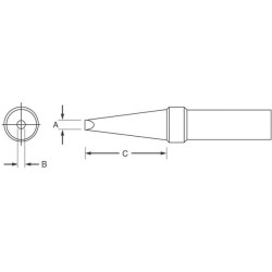 Weller ET-AA Lötspitze, meißelförmig, 1,6 x 0,8 mm