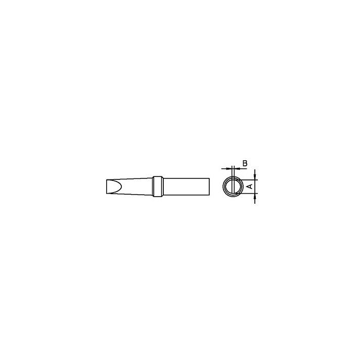 Weller ET-HL Lötspitze, meißelförmig/gerade, 0,8 x 0,4 mm, Ersatz für ET-H