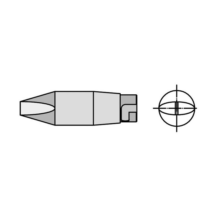 Weller HT 2 Lötspitze, Meißelform 5,2 mm, B: 5,2 mm D: 1,2 mm