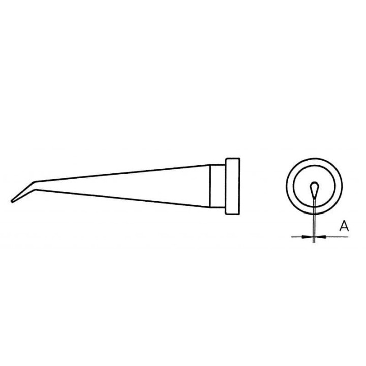 Weller LT-1LX Lötspitze 0,2 mm, gebogen