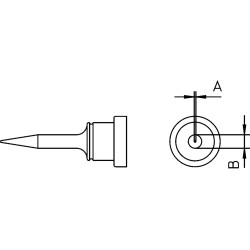 Weller LT-1SA Lötspitzenlänge 15,0 mm, Rundform schlank