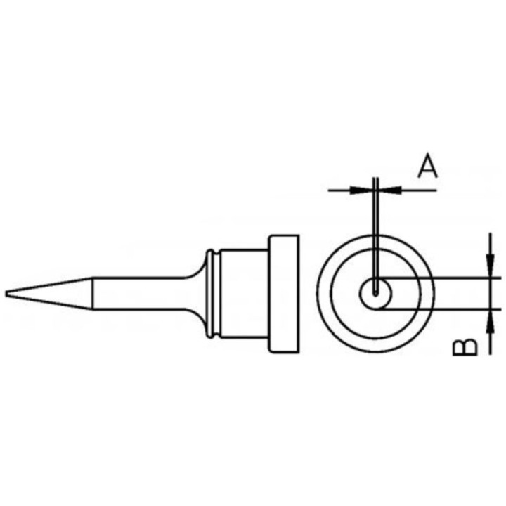 Weller LT-1SCNW Lötspitzenlänge, meißelförmig verchromt, 0,3 x 0,1 mm