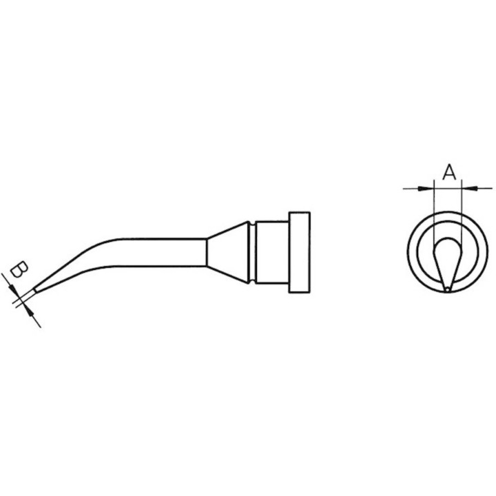 Weller LT-1SLX Lötspitze 2,0 mm, gebogen 30°