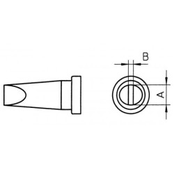 Weller LT-DLL Lötspitze, meißelförmig, 4,6 x 1,2 mm