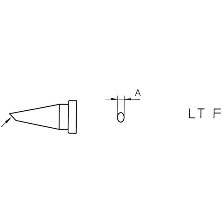 Weller LT-F Lötspitze 1,2 mm, Rundform, abgeschrägt 45°