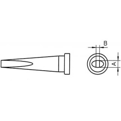 Weller LT-K Lötspitze, meißelförmig, lang, 1,2 x 0,4 mm
