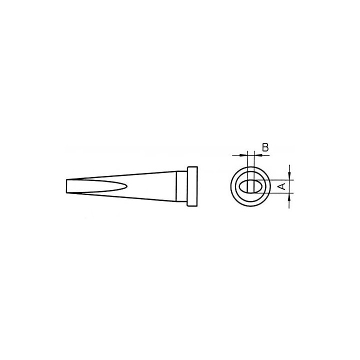 Weller LT-K Lötspitze, meißelförmig, lang, 1,2 x 0,4 mm