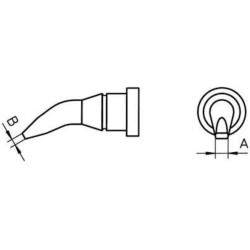 Weller LT-MX Lötspitze, meißelförmig gebogen 30°, 3,2 x 1,2 mm