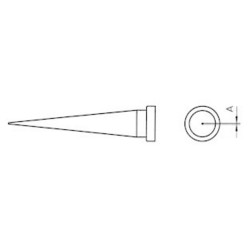 Weller LT-S Lötspitze, konisch lang, D: 0,4 mm