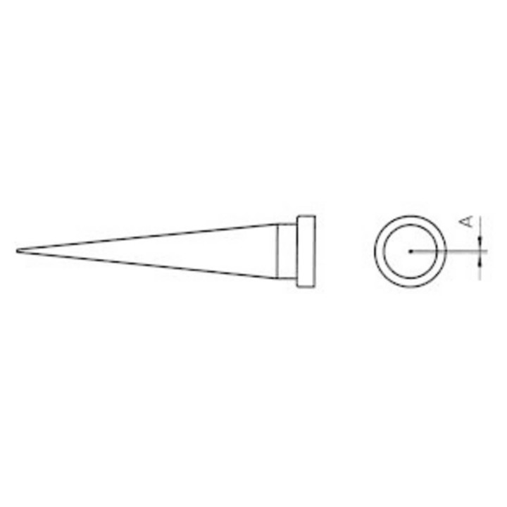 Weller LT-S Lötspitze, konisch lang, D: 0,4 mm
