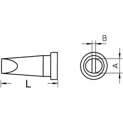 Weller LT-A HPB Lötspitze, meißelförmig 1,6 x 0,7 mm