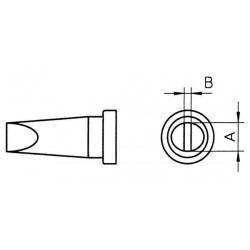 Weller LT-B HPB Lötspitze, meißelförmig 2,4 x 0,8 mm
