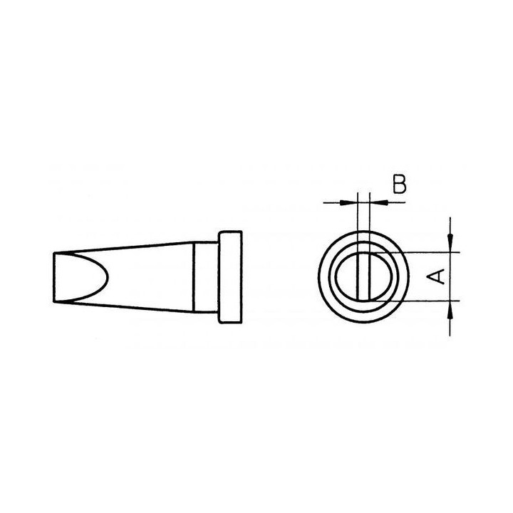 Weller LT-B HPB Lötspitze, meißelförmig 2,4 x 0,8 mm