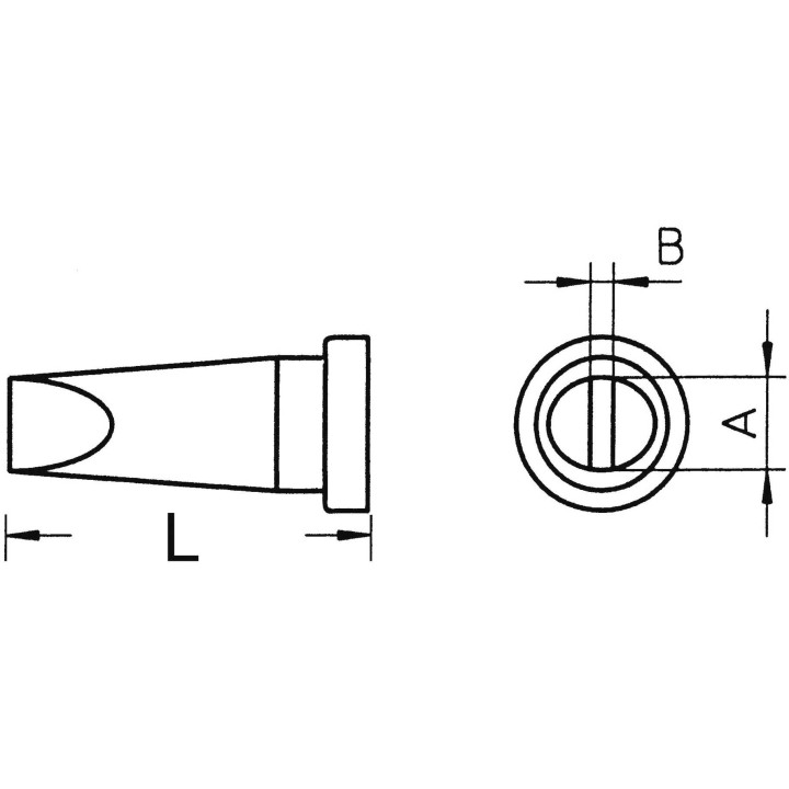 Weller LT-H HPB Lötspitze, meißelförmig 4,6 x 0,8 mm