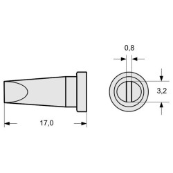Weller LTR-C Lötspitze, meißelform 3,2 x 0,8 mm