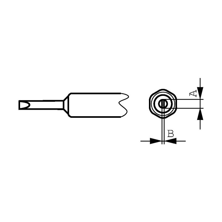 Weller NT-A Lötspitze, Meißelform, Breite 1,6 mm, Dicke 0,4 mm, Länge 9,5 mm