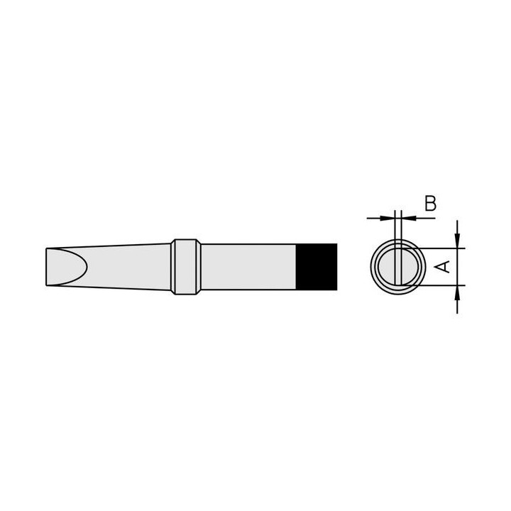 Weller PT B7 Lötspitze, meißelförmig, 2,4 x 0,8 mm, 370 °C